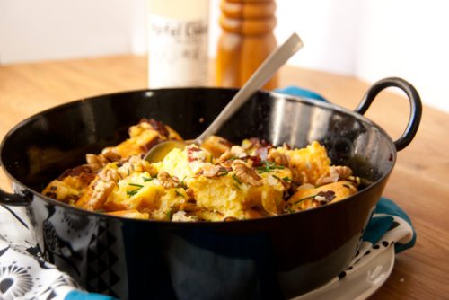 Pikanter Kaiserschmarrn mit Speck und Walnüssen – vanillakitchen