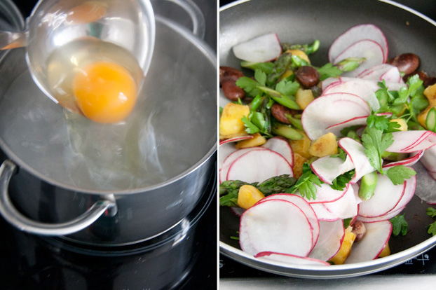 Lauwarmer Spargelsalat mit pochiertem Ei – vanillakitchen