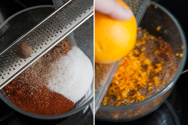 Rindsbratwurst auf Orangensalat – vanillakitchen