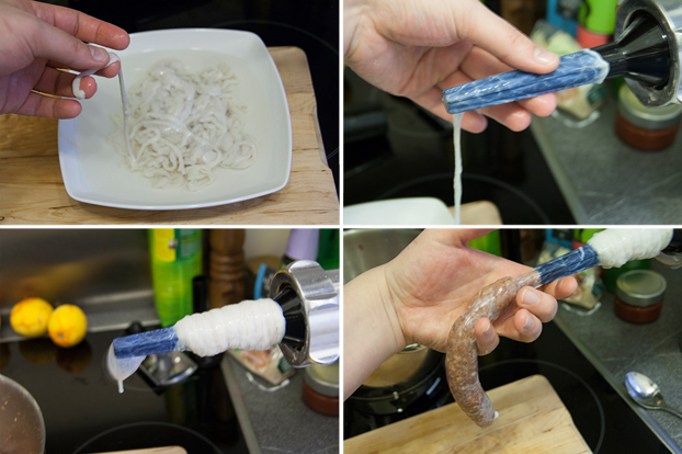 Rindsbratwurst auf Orangensalat – vanillakitchen