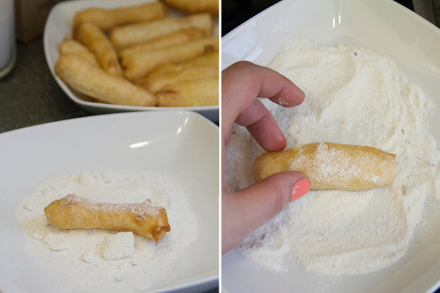 Frittierter Rhabarber mit Schokosauce – vanillakitchen