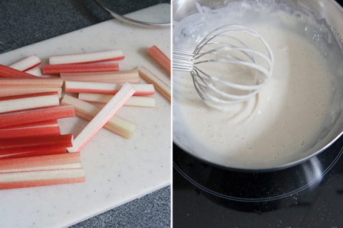 Frittierter Rhabarber mit Schokosauce – vanillakitchen